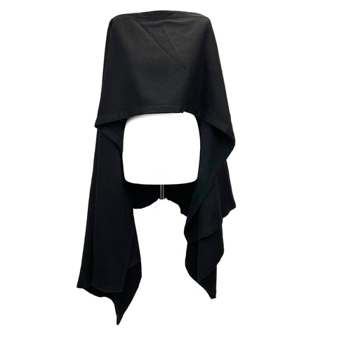 Lemaire Black Yak Wool Poncho O/S