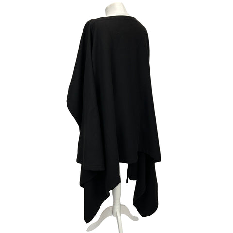 Lemaire Black Yak Wool Poncho O/S