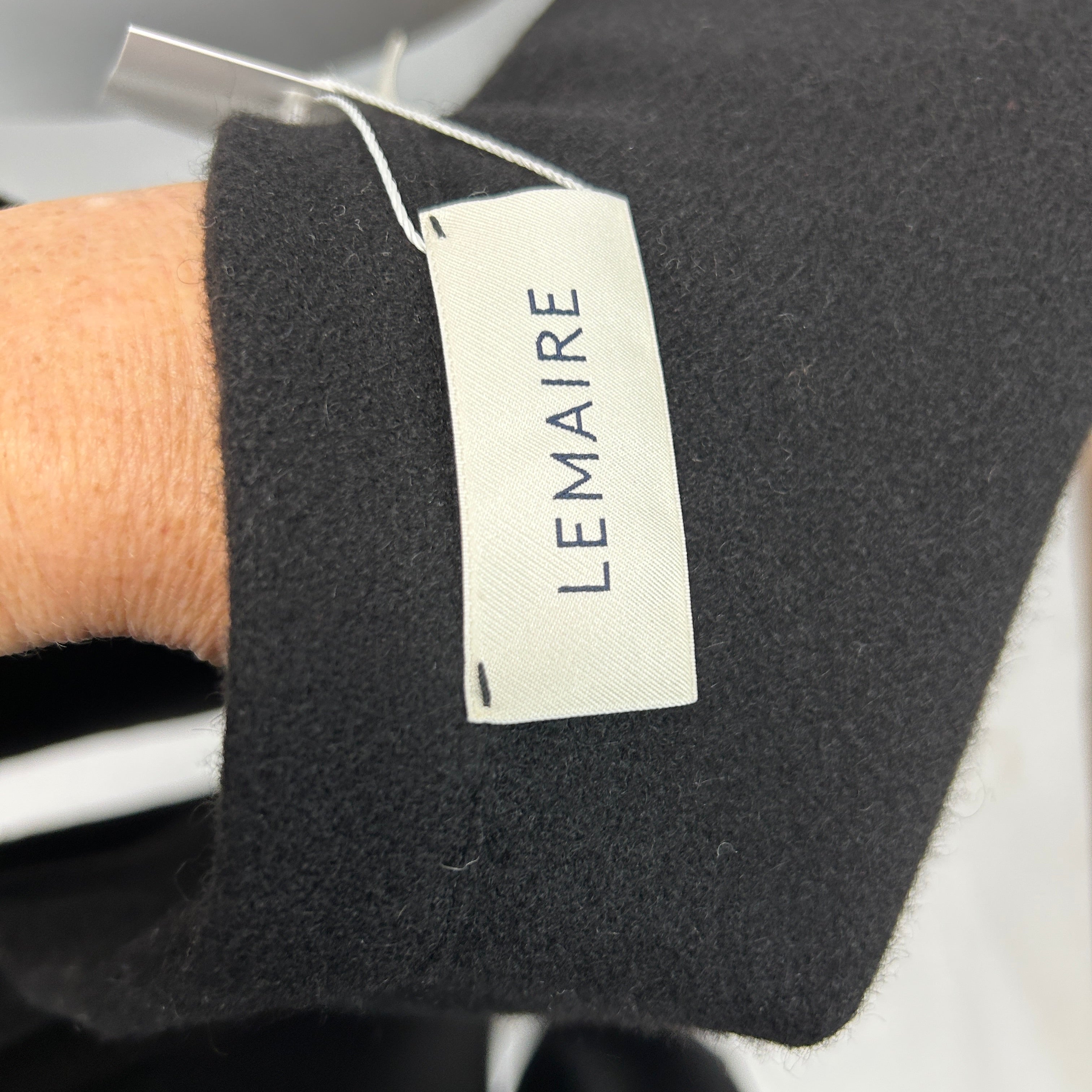 Lemaire Black Yak Wool Poncho O/S