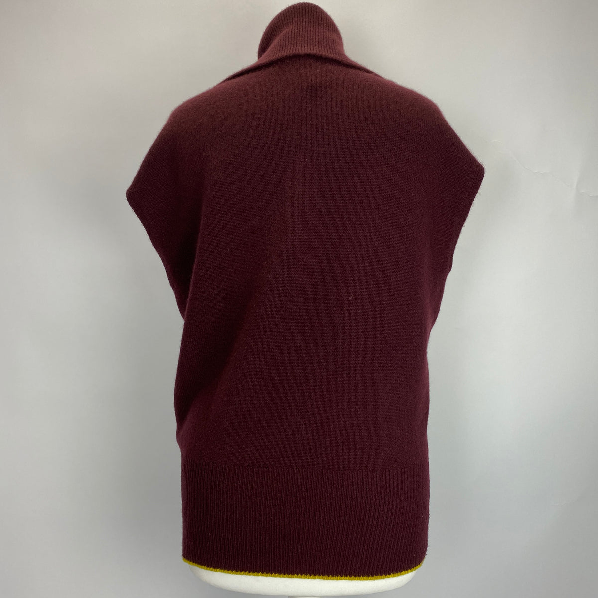 Victoria Beckham Plum Cashmere Sleeveless Sweater S-M