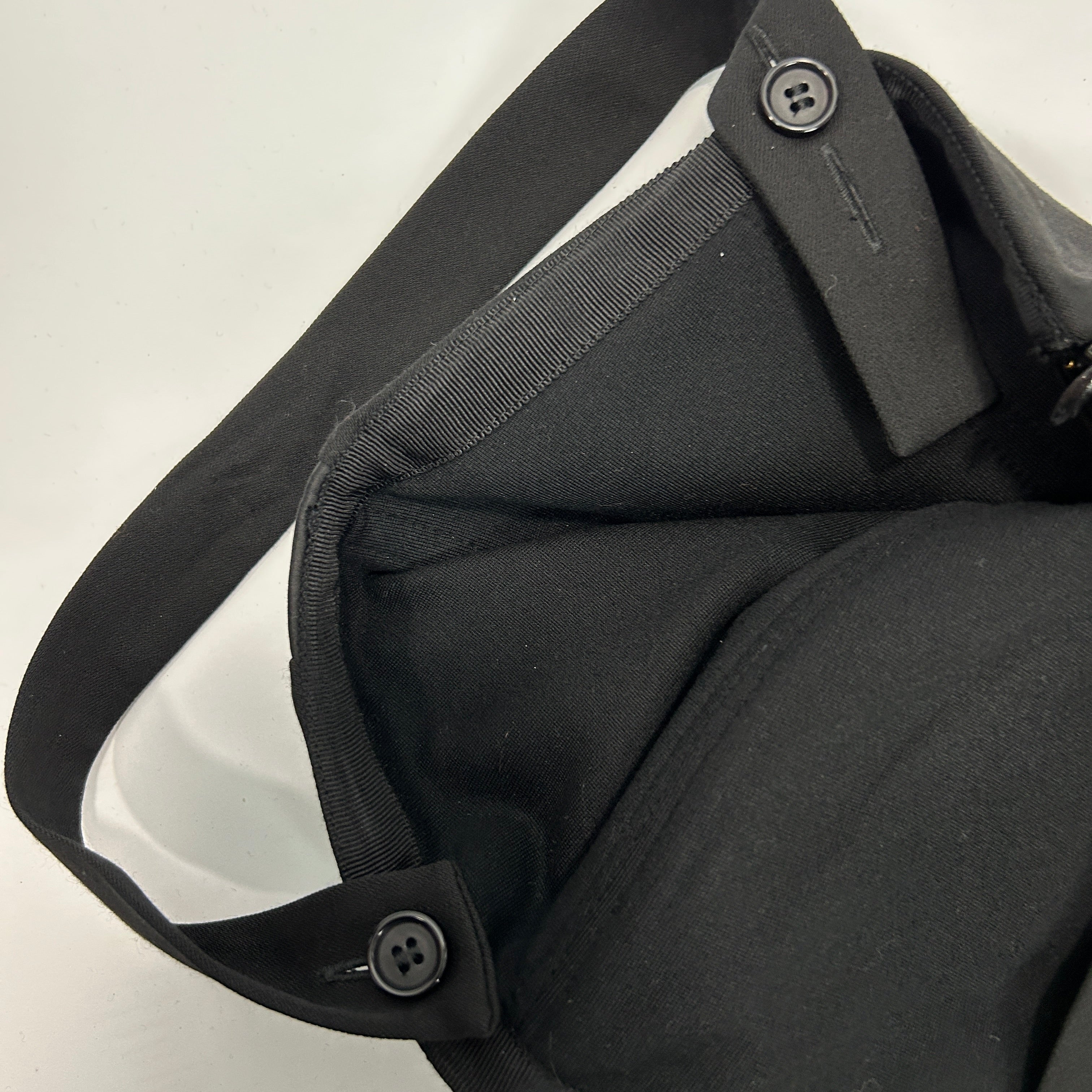 Me&Em Black Stretch Wool Corset Tuxedo Jumpsuit M