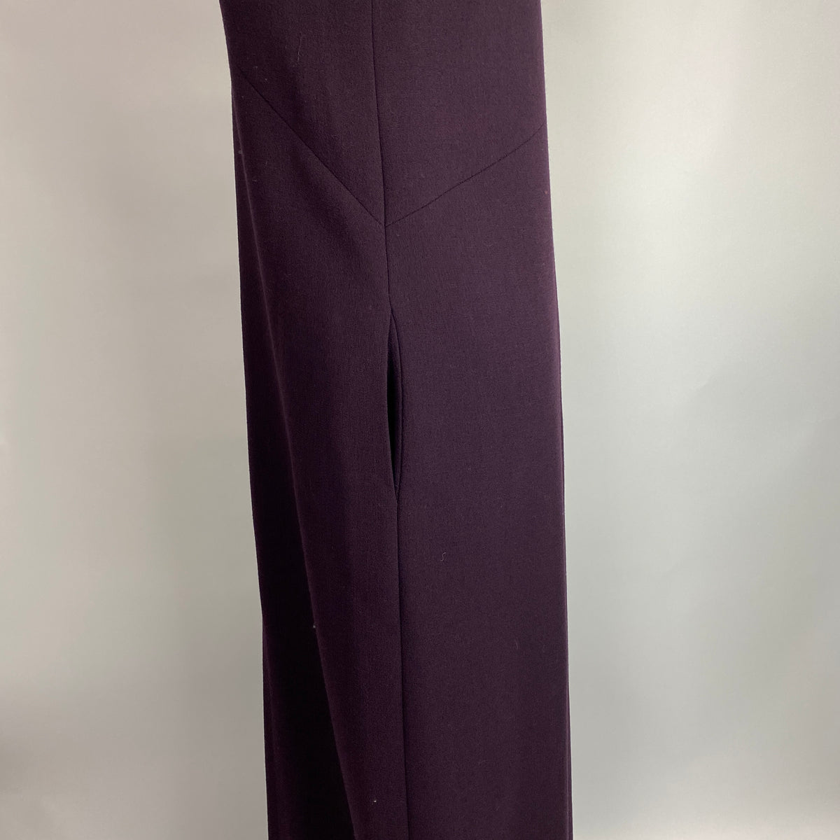Raey Plum Wool Crepe Maxi Dress S