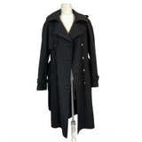 Chanel Charcoal Wool Angora & Cashmere Trench Coat XS/S