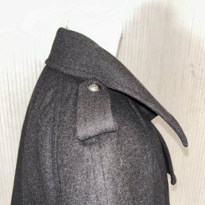 Chanel Charcoal Wool Angora & Cashmere Trench Coat XS/S