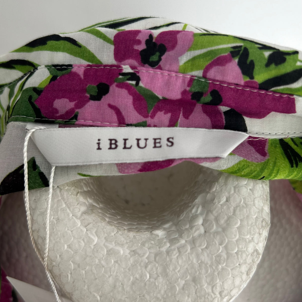 iBlues Max Mara New Pink & White Floral Cotton Shirtdress XL