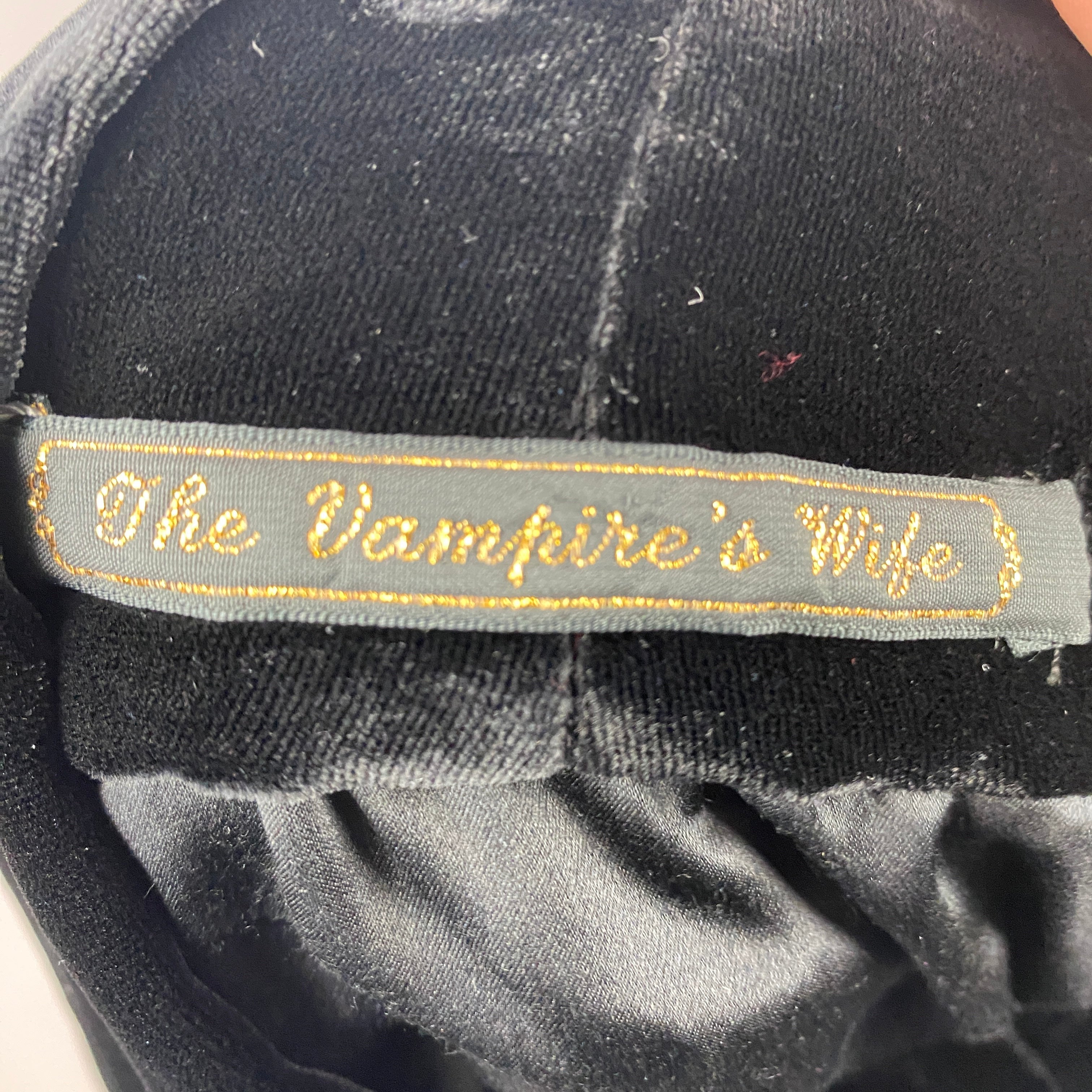 The Vampires Wife £1200 Black Silk Velvet Crusader Cape XS/S