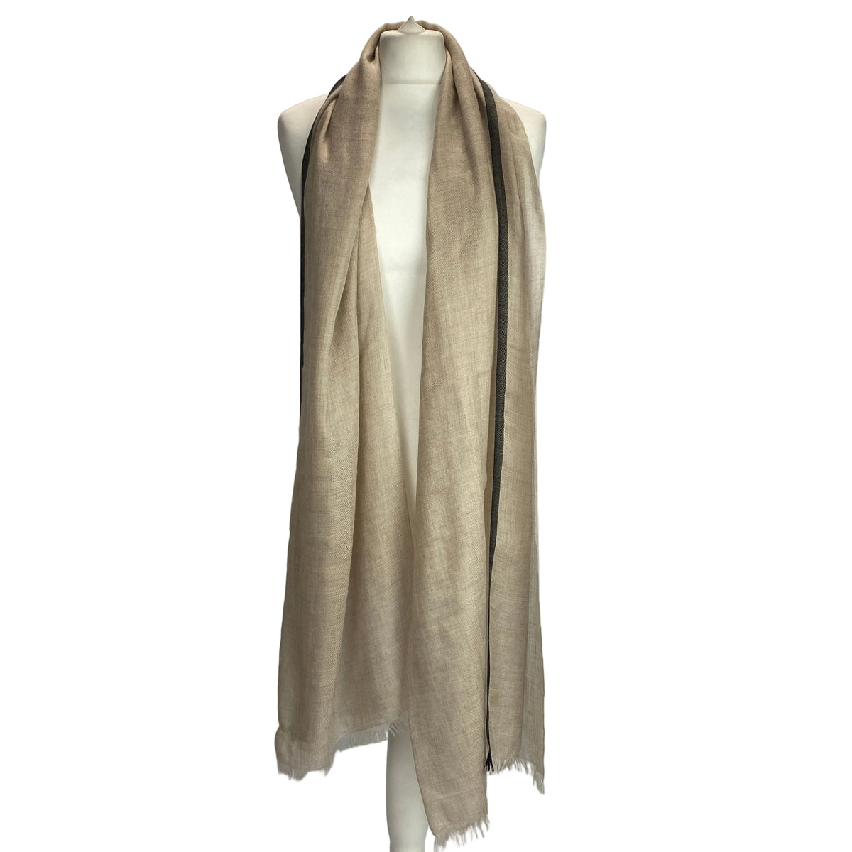 Denis Colomb £400 Oatmeal Superfine Cashmere Scarf