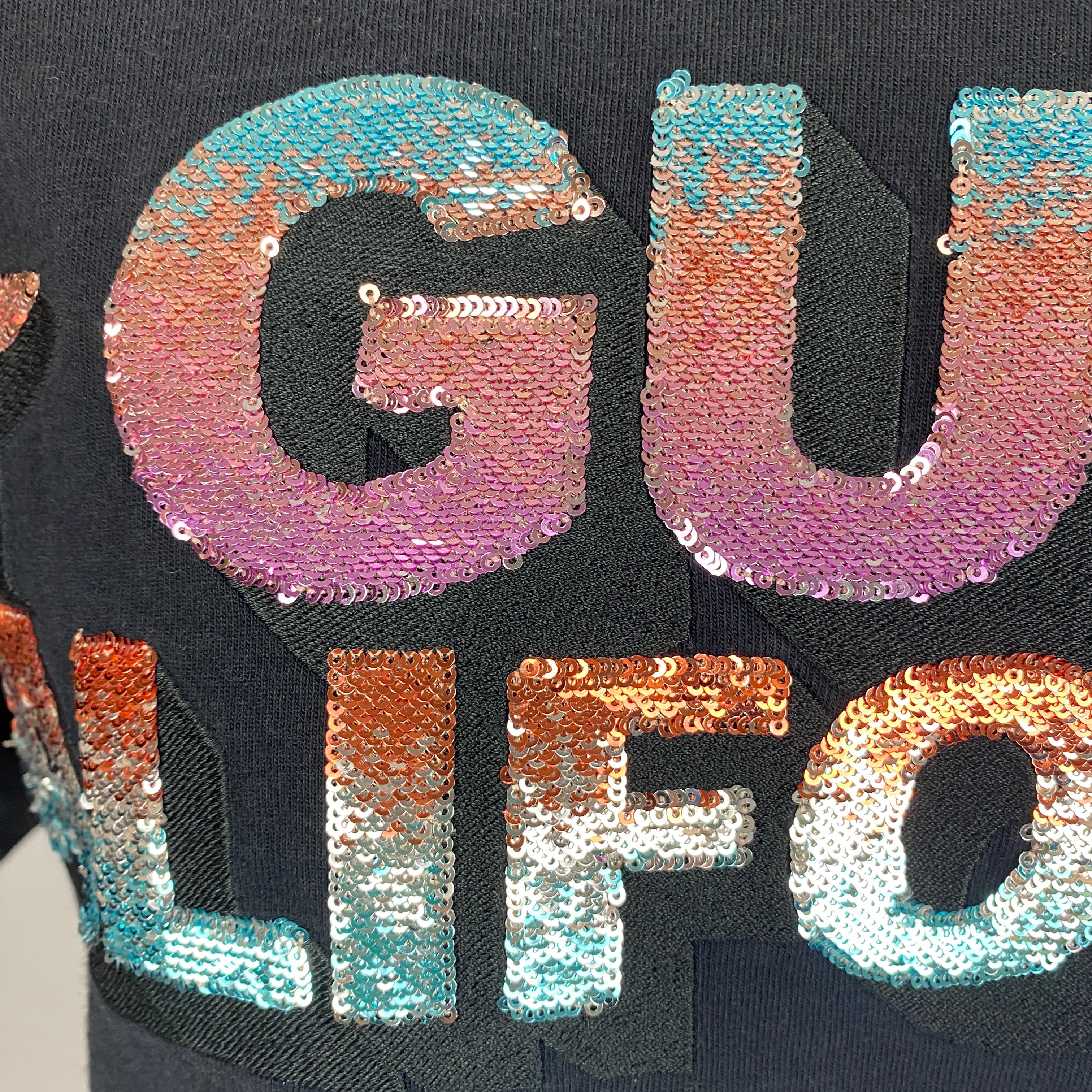 Gucci £800 Black Cropped CALIFORNIA Tee Shirt S