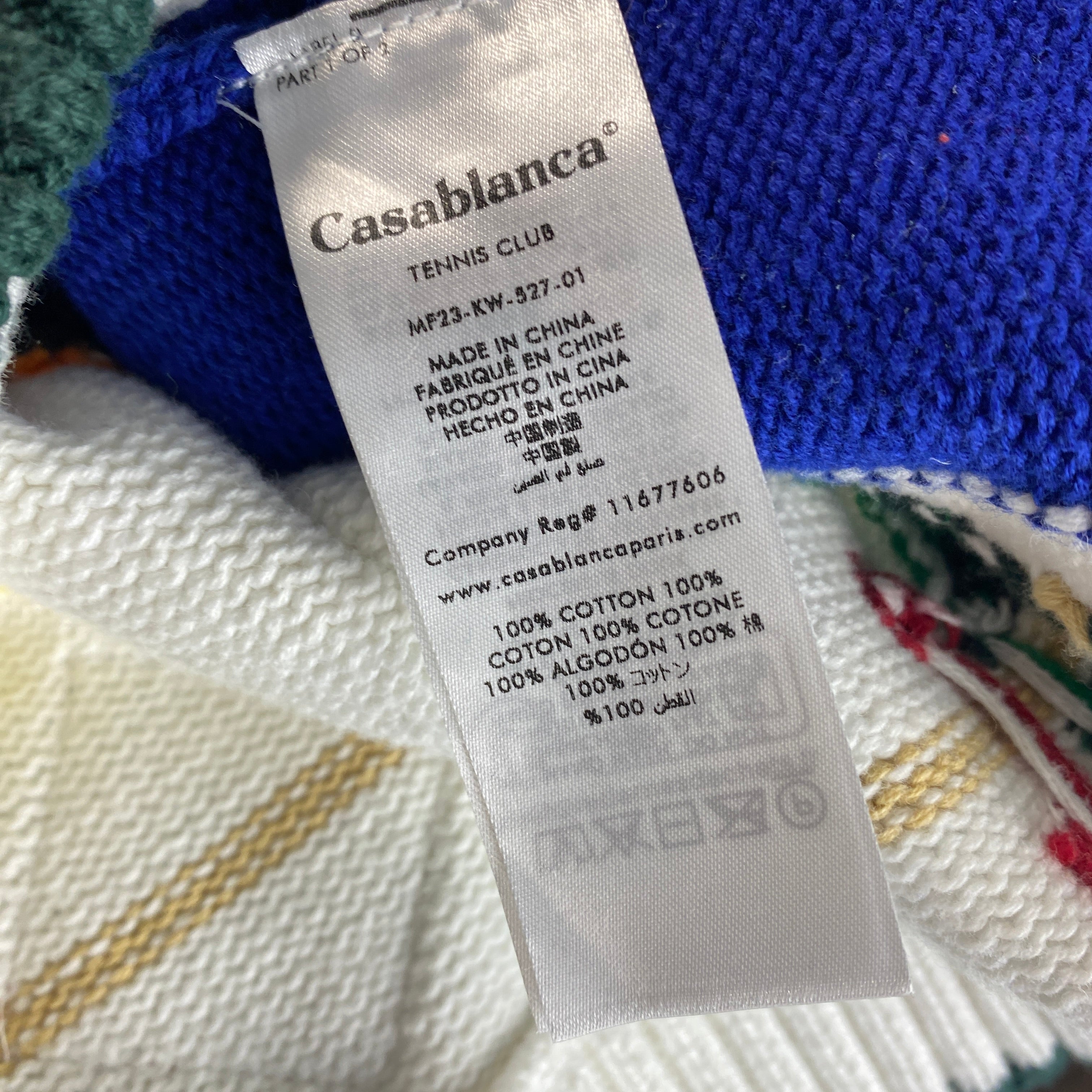 Casablanca £1290 White Cotton Laurel Intarsia Knit Jacket S