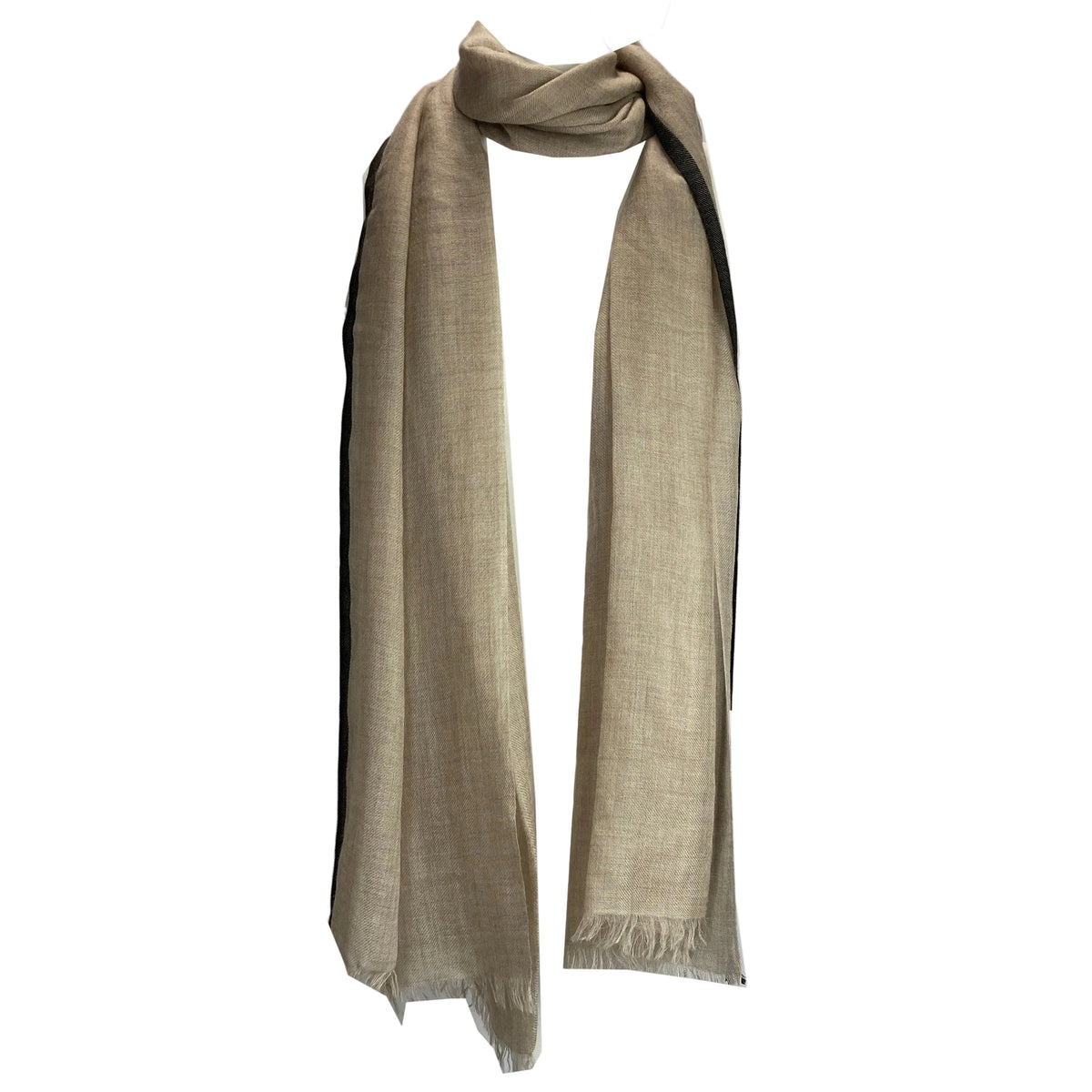 Denis Colomb £400 Oatmeal Superfine Cashmere Scarf