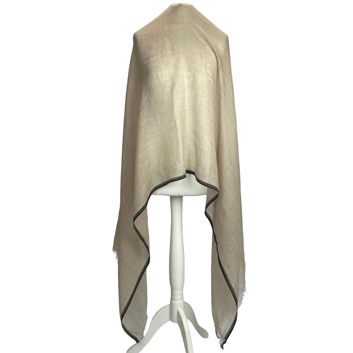Denis Colomb £400 Oatmeal Superfine Cashmere Scarf