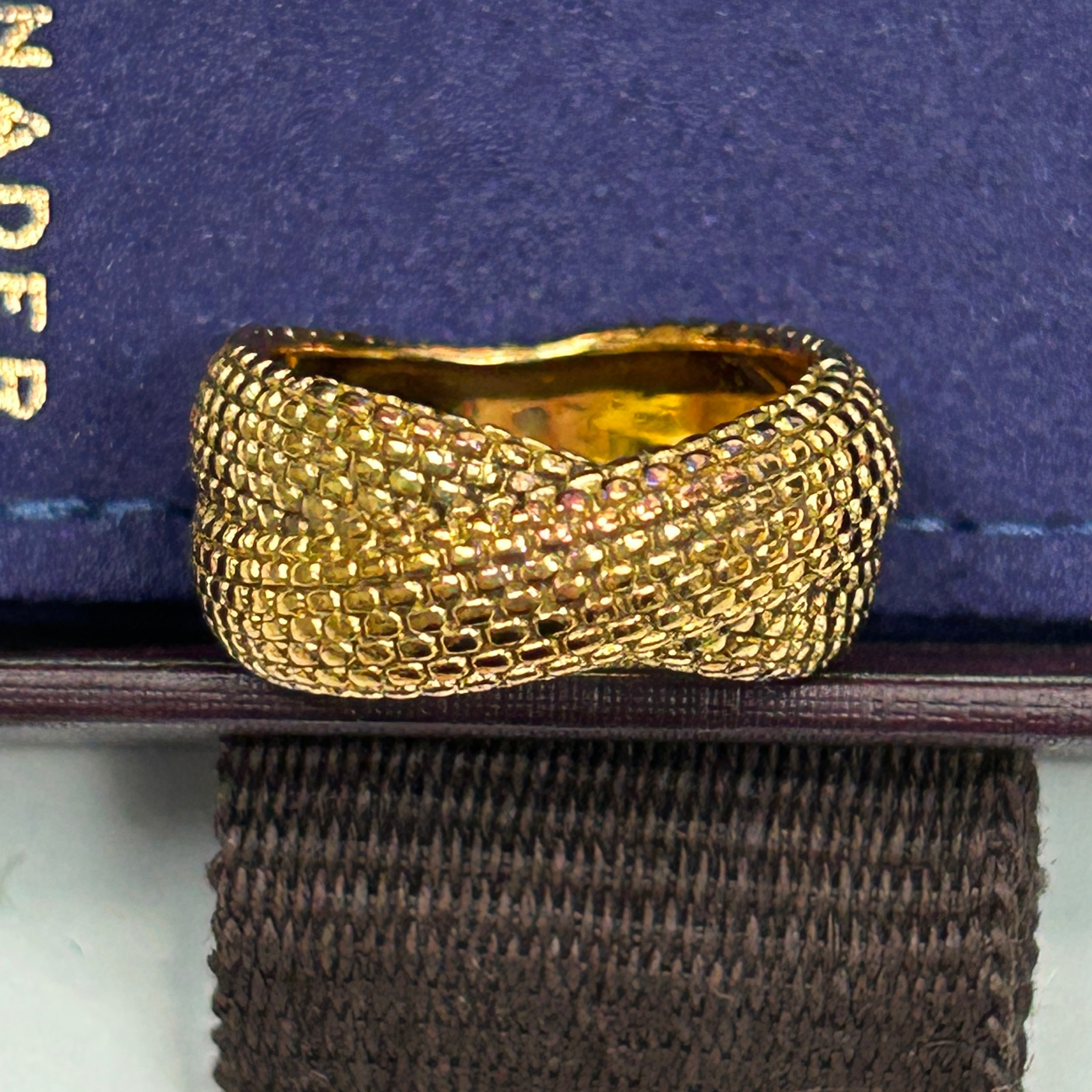 Monica Vinader £128 Gold Vermeil Doina Textured Cross Ring