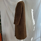 Zadig & Voltaire Brand New £1026 Marron Milan Soft Curly Teddy Coat M