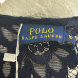 Polo Ralph Lauren Brand New Navy Lace Shirt L