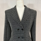 Chanel Vintage Black & White Weave Hourglass Jacket XS/S