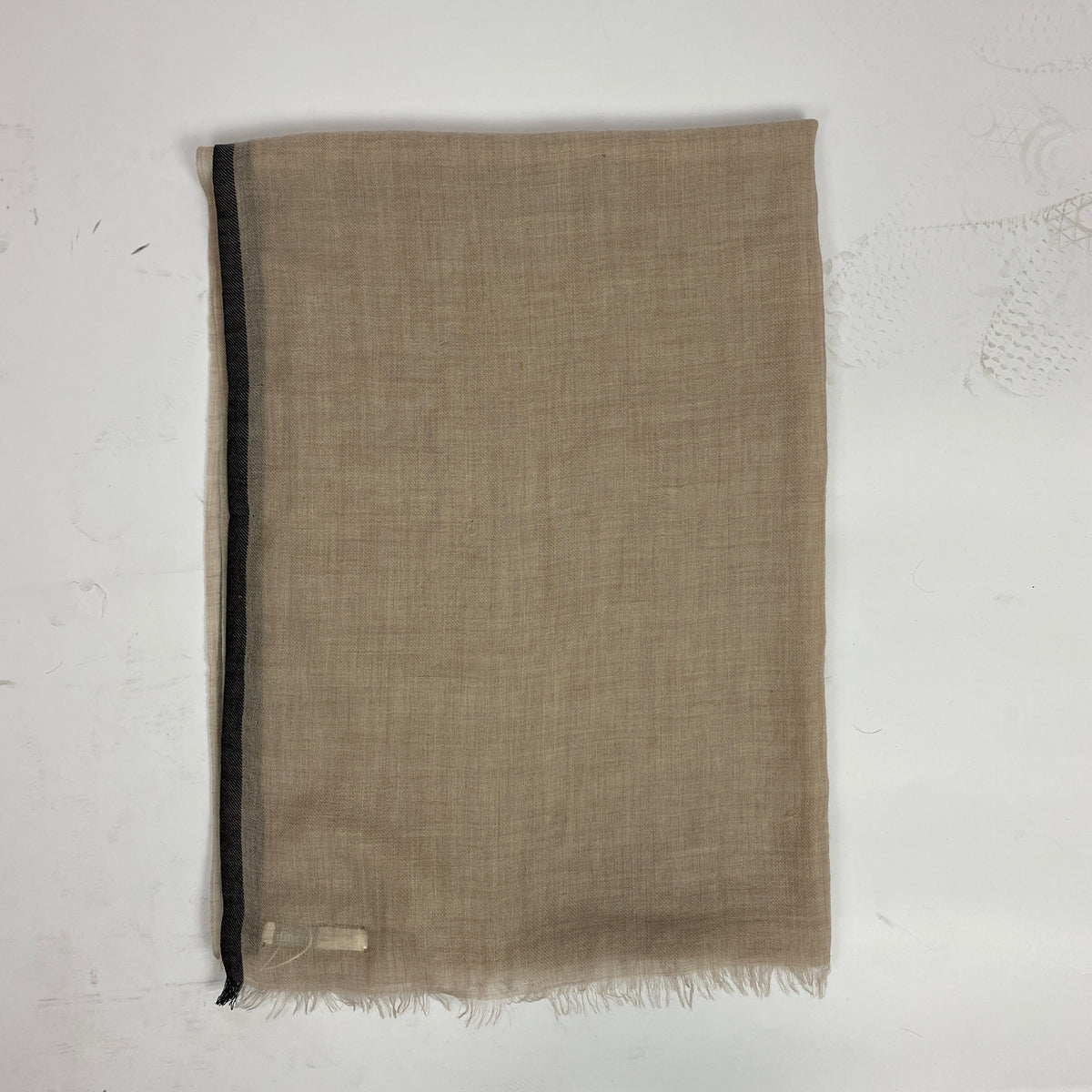 Denis Colomb £400 Oatmeal Superfine Cashmere Scarf