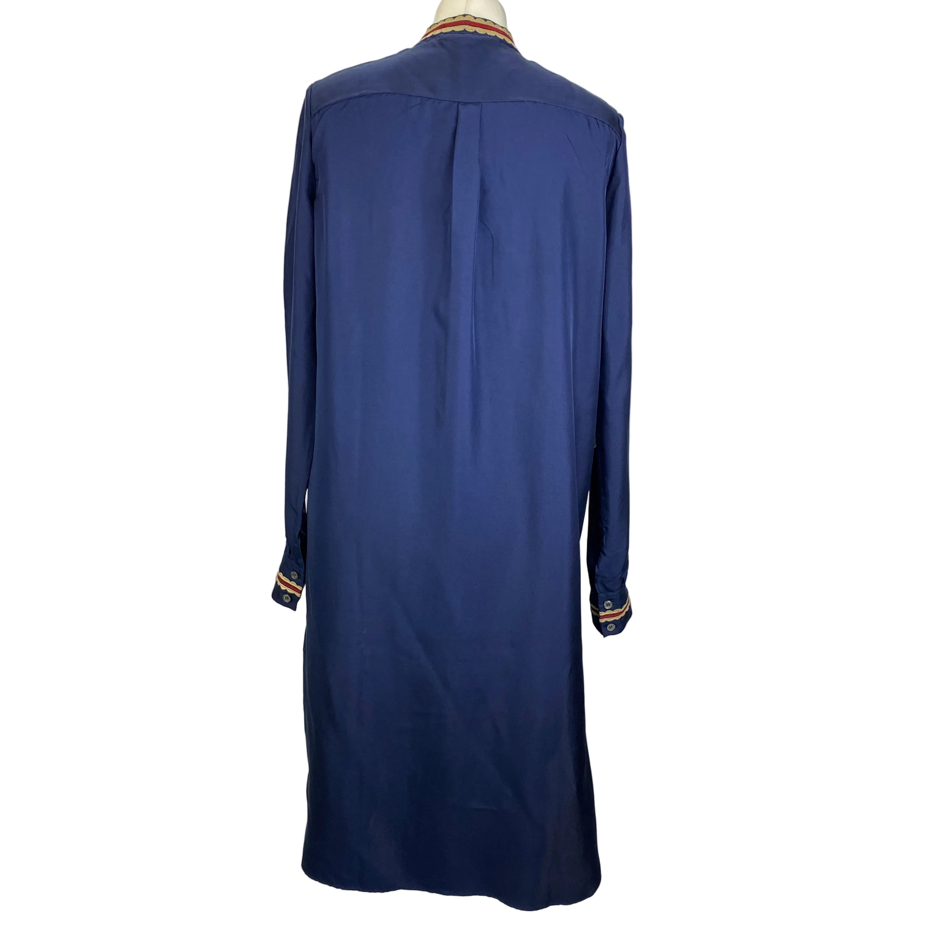 Jupe By Jackie New Navy Washed Silk Longline Tunic M