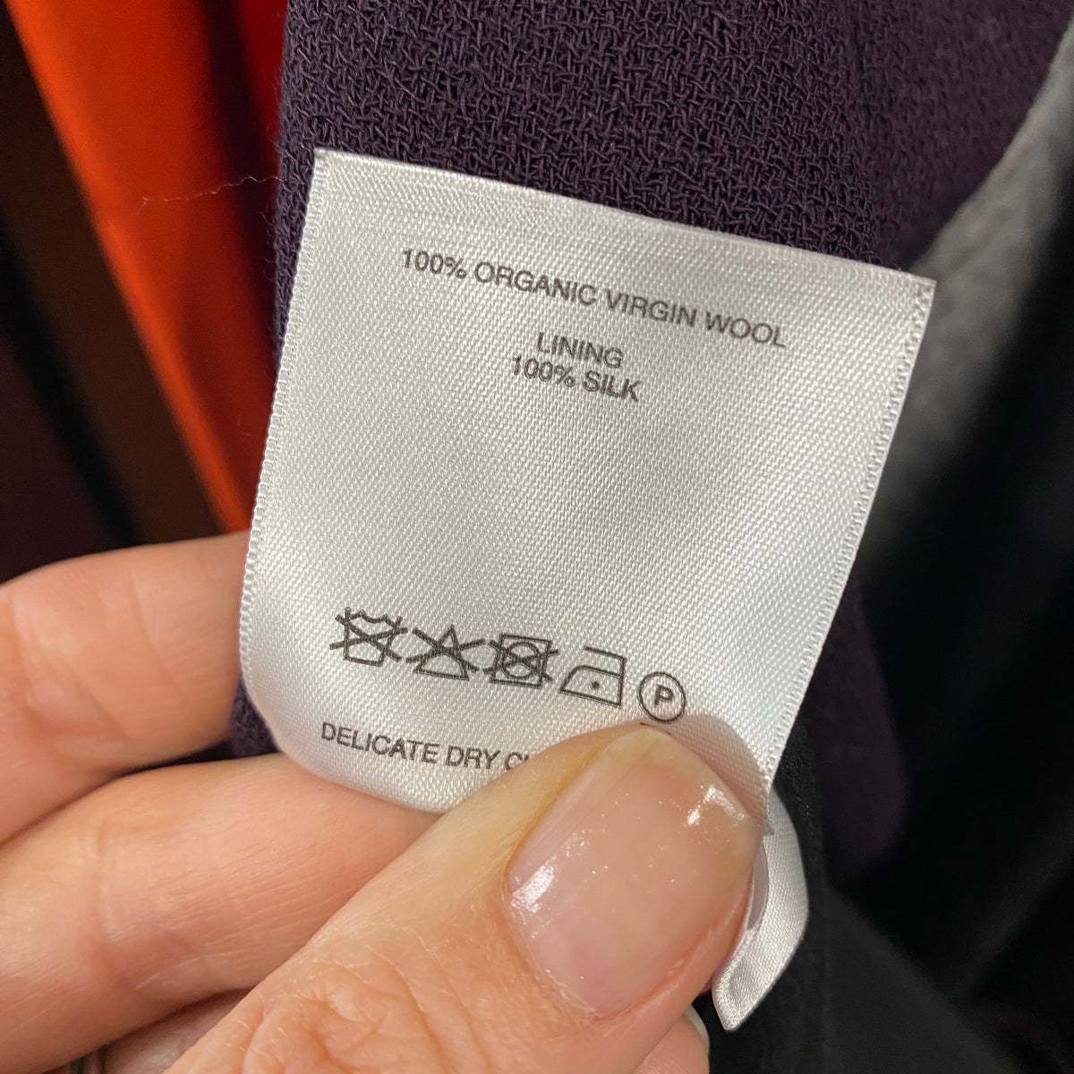 Raey Plum Wool Crepe Maxi Dress S