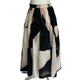 Alexander McQueen White Black & Pink Graphic Print Cotton Skirt S