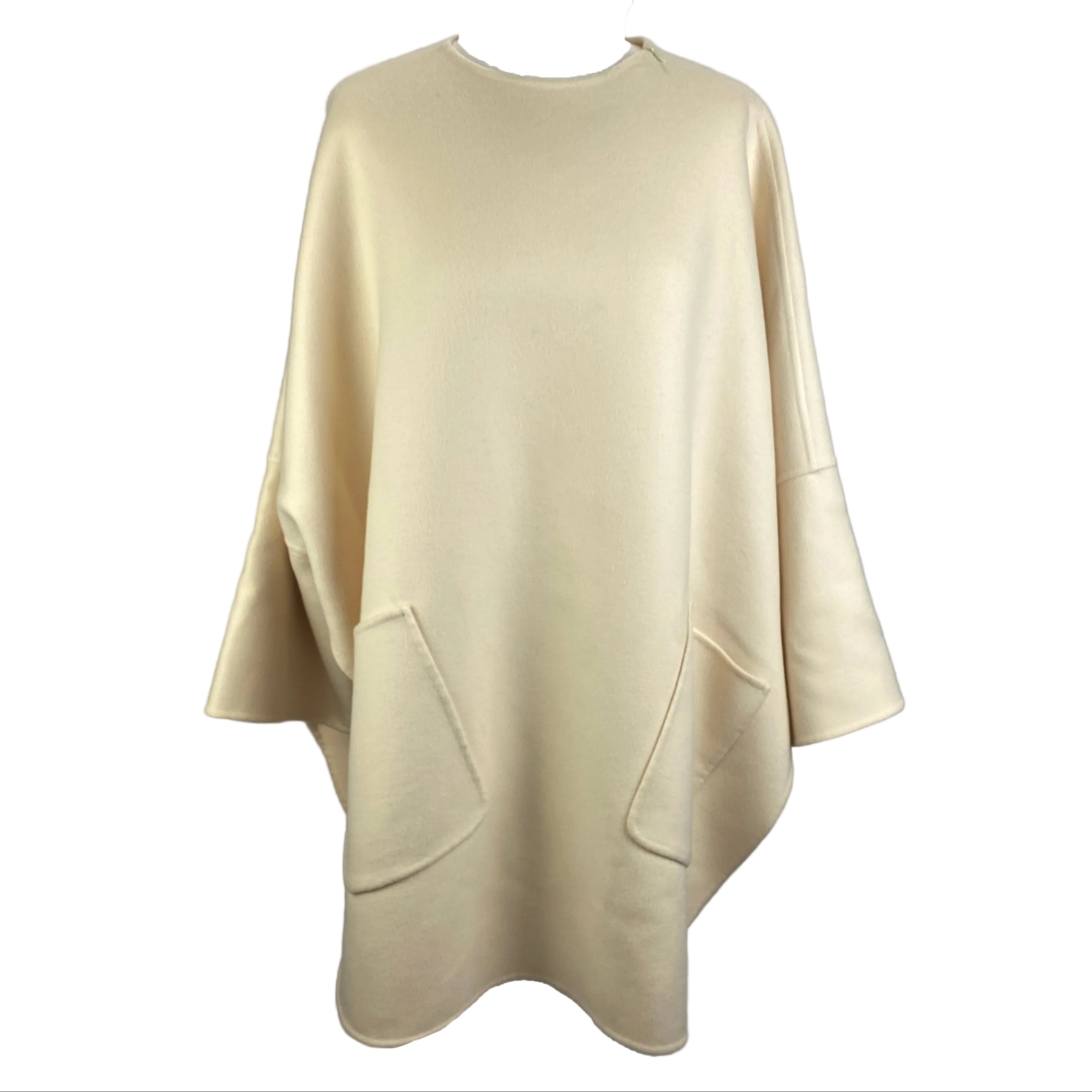 Loro Piana £4000 Cream Cashmere Poncho Jacket O/S
