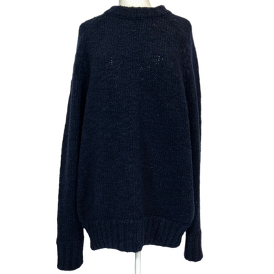 Raey Navy Thick Boucle Knit Longline Sweater M