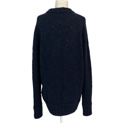 Raey Navy Thick Boucle Knit Longline Sweater M