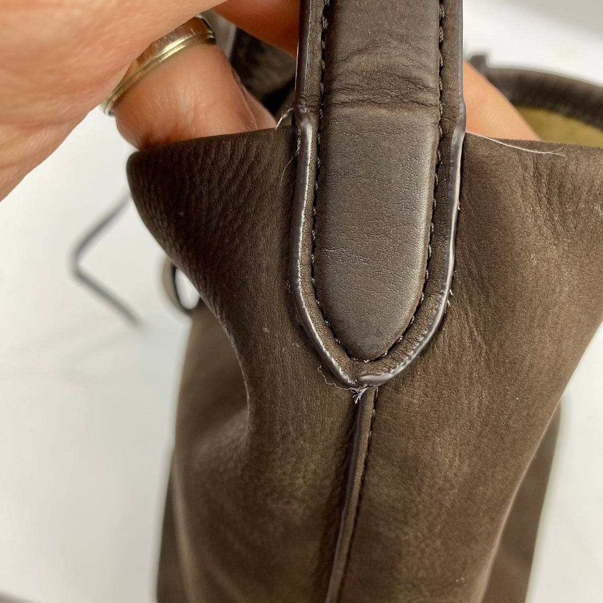 The Row £1720 Brown Nubuck Leather NS Park Tote Bag