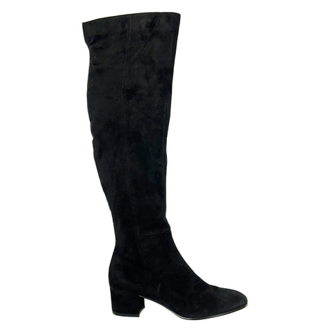 Gianvito Rossi Brand New £1650 Black Suede Over The Knee Boots 37.5