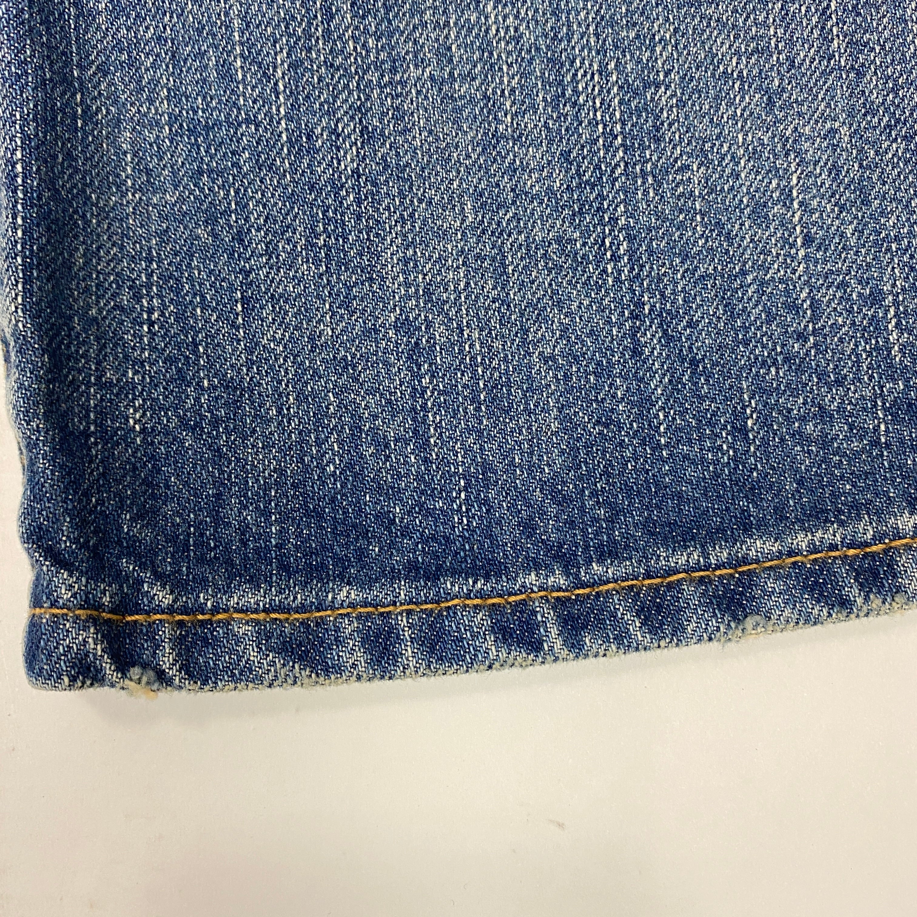 Saint Laurent New £690 Vintaged Blue Denim Crop Jeans 28