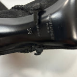 Saint Laurent £1200 Black Suede Whipstitched Knee Boots 38