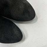 Saint Laurent £1200 Black Suede Whipstitched Knee Boots 38