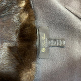 Loro Piana £4225 Cocoa Cashmere Fur Trim Salzberg Cape Jacket OS