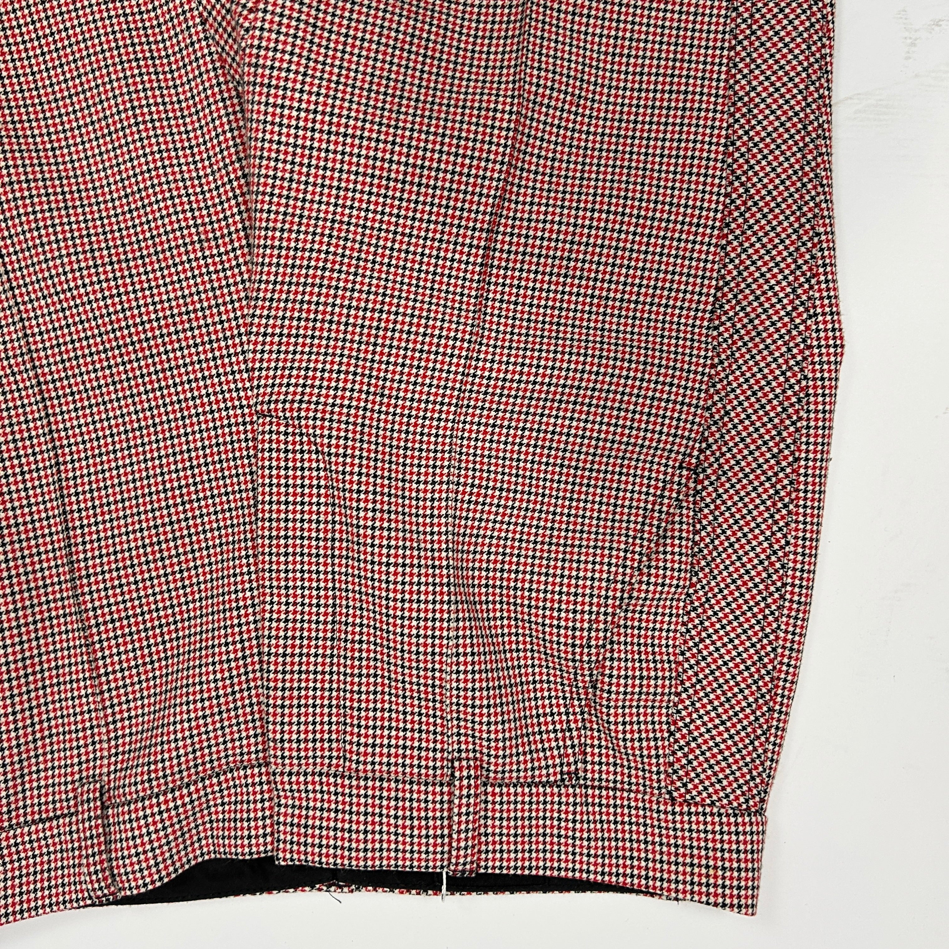 Me&Em Red Puppytooth Check Side Stripe Trousers XS