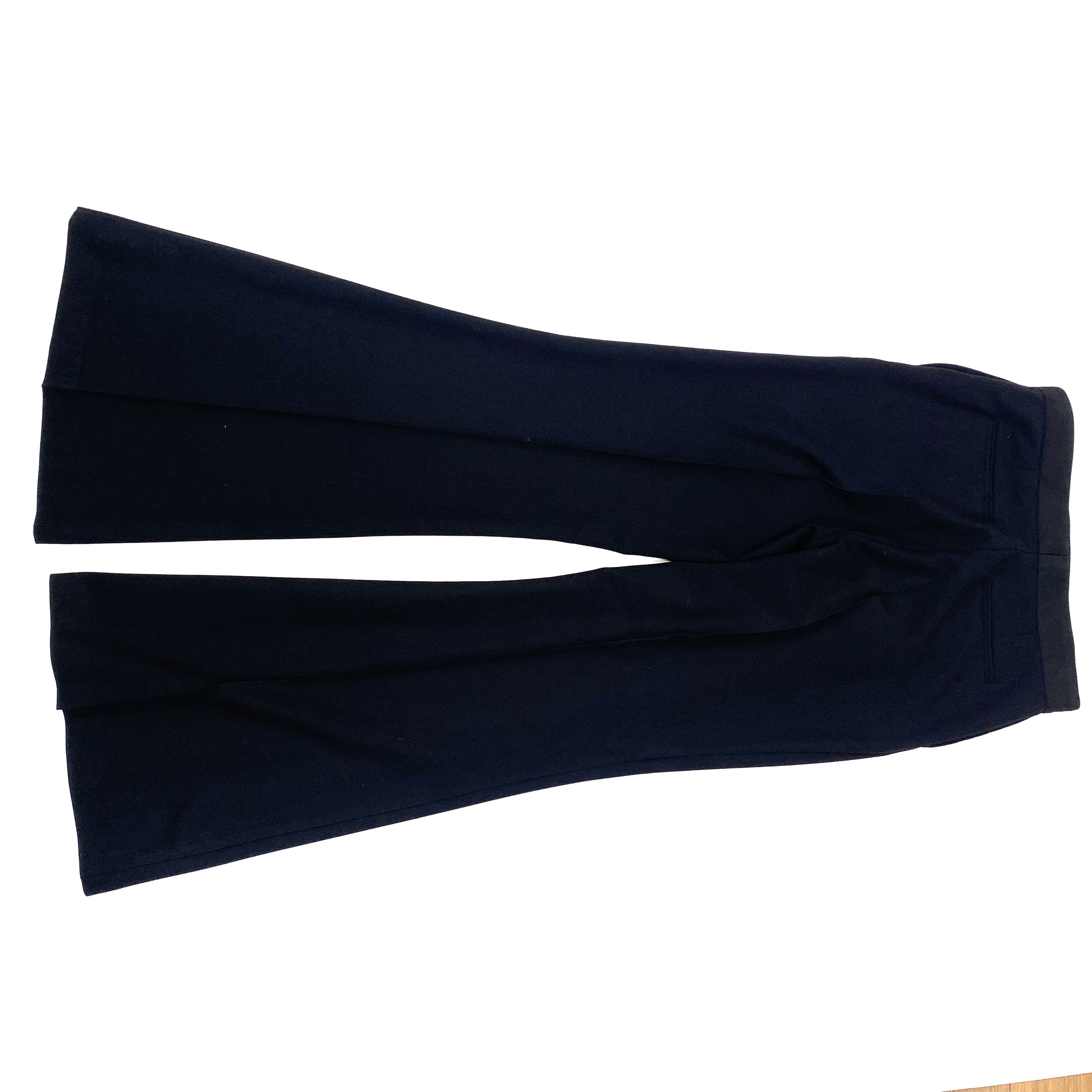 Raey Black Pure Wool Flared Leg Pants S