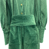 Anna Mason Emerald Corduroy Turtleneck Jumpsuit XS