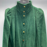 Anna Mason Emerald Corduroy Turtleneck Jumpsuit XS