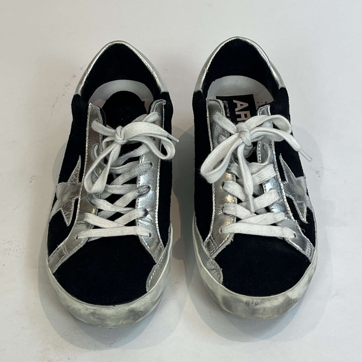 Golden Goose £425 Black Suede Archive Superstar Trainers 38