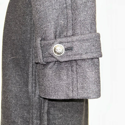 Chanel Charcoal Wool Angora & Cashmere Trench Coat XS/S