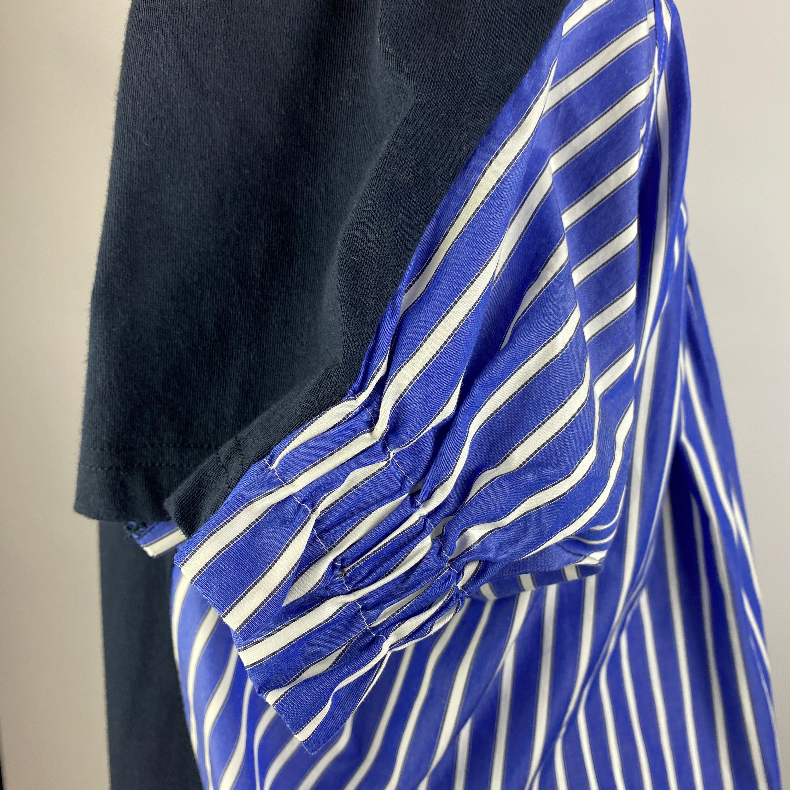 Sacai Navy & Blue Shirting and Tee Top M