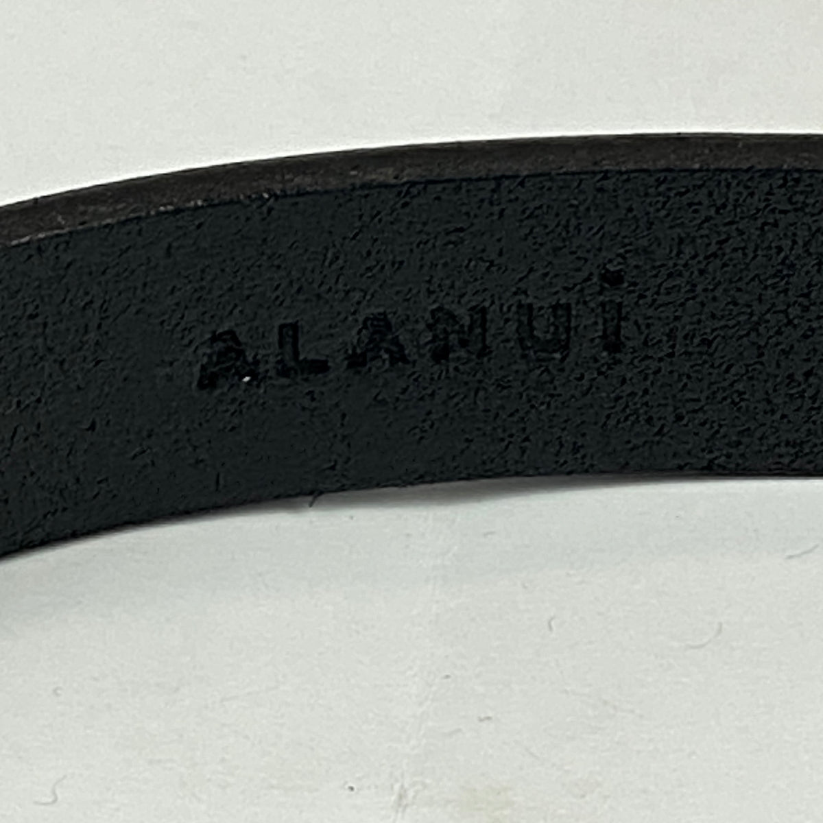 Alanui New Black Leather Western Enamelled Buckle Belt S