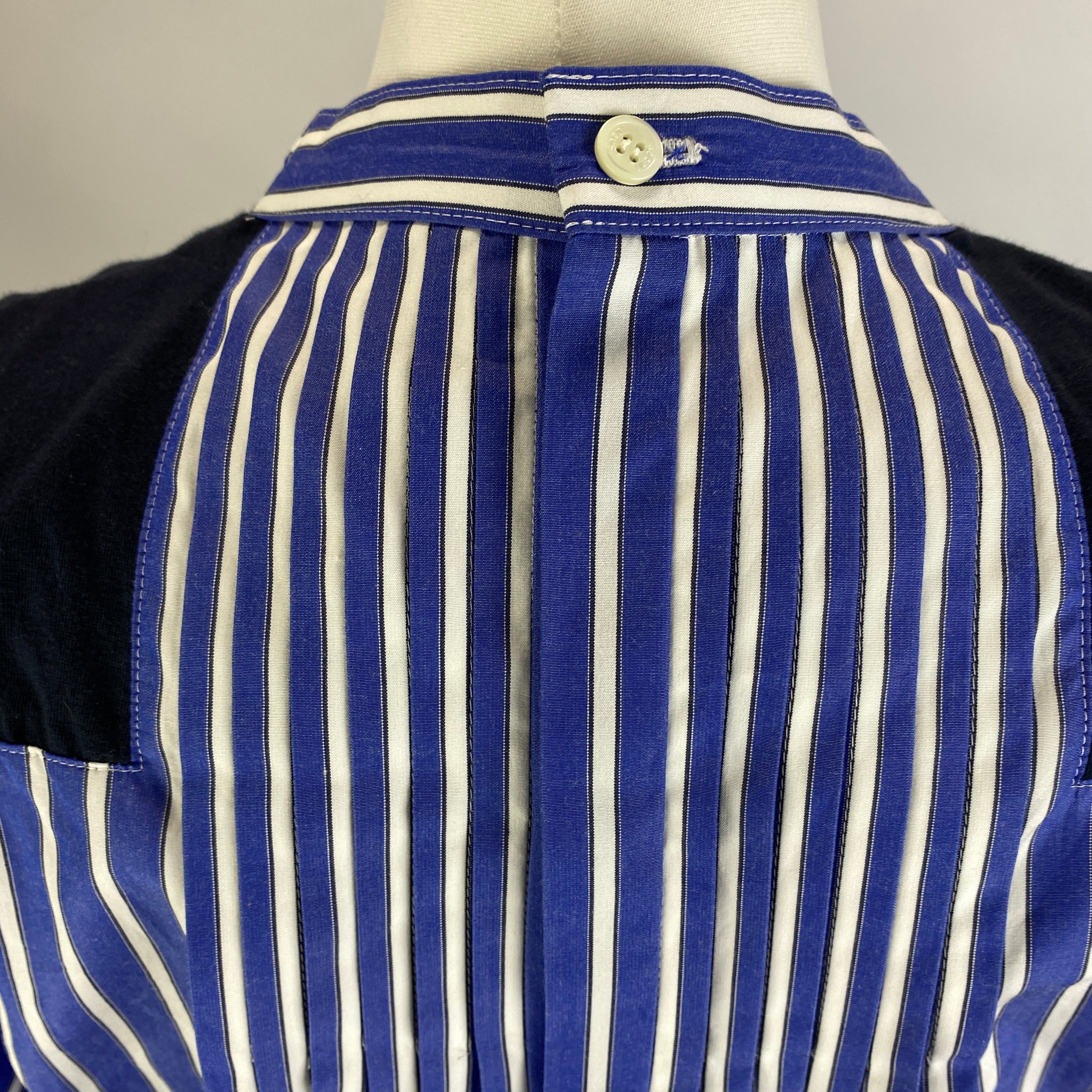 Sacai Navy & Blue Shirting and Tee Top M