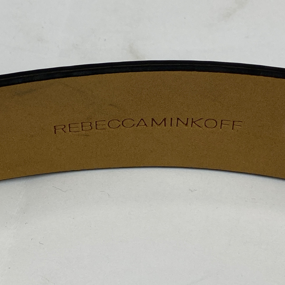 Rebecca Minkoff New Black Leather Western Buckle Belt S