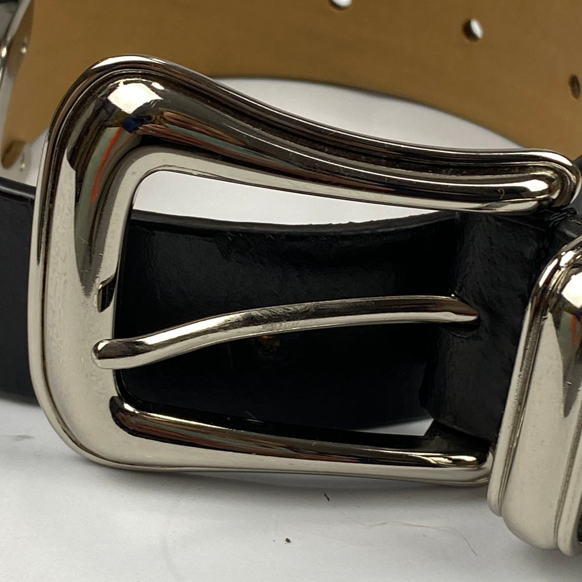 Rebecca Minkoff New Black Leather Western Buckle Belt S