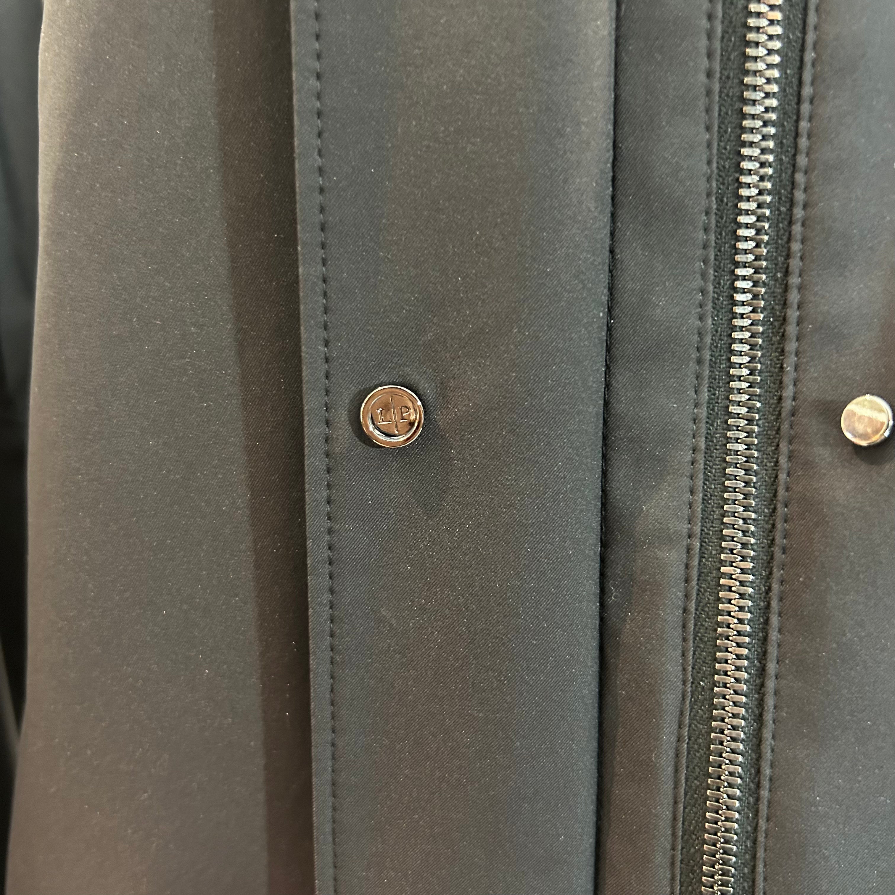 Loro Piana £3600 Black Storm System Ruche Collar Jacket XS