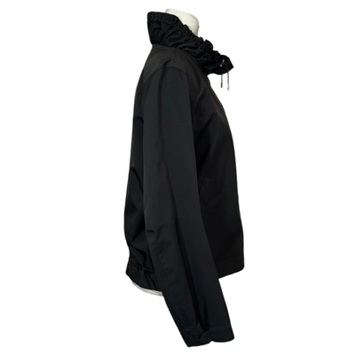 Loro Piana £3600 Black Green Storm System Ruche Collar Jacket XS