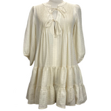 Casa Raki Brand New £275 White Organic Cotton Mini Dress XS/S/M