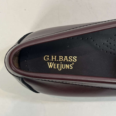 Bass Weejun Brand New £160 Wine Penny Loafers 41