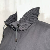 Loro Piana £3600 Black Green Storm System Ruche Collar Jacket XS