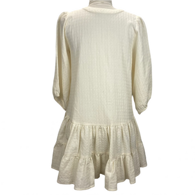 Casa Raki Brand New £275 White Organic Cotton Mini Dress XS/S/M