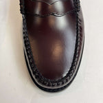 Bass Weejun Brand New £160 Wine Penny Loafers 41